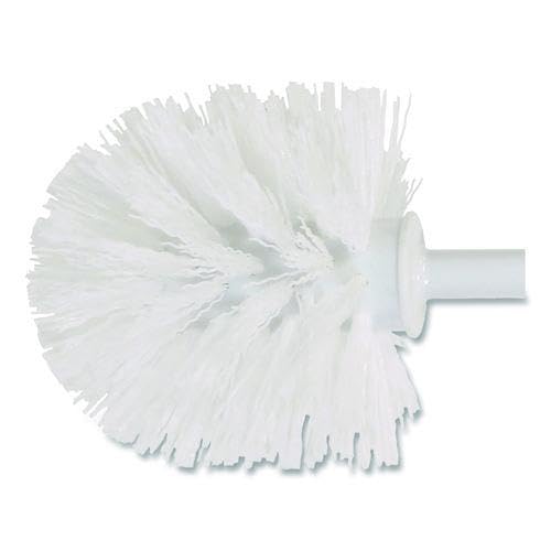 Boardwalk Spiral Toilet Bowl Brush, Long 13" Handle, Commercial Design, White, Long-Lasting Fully Bristled Head, Made in the USA