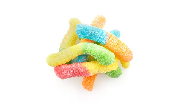 Yupik Sour Gummy Neon Worms, 2.2 lb (35.2 oz), Gluten-Free, Sweet & Sour, Fruity Flavors, Sugary Coating, Chewy Small Gummies, Fun Treat, Sweet Candy