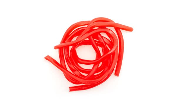Yupik Strawberry Licorice Laces, 2.2 lb (35.2 oz), Red Candy, Sweet Flavor, Chewy, Spaghetti-Like Candy, Licorice Texture, Fun Treat, Delicious Snack