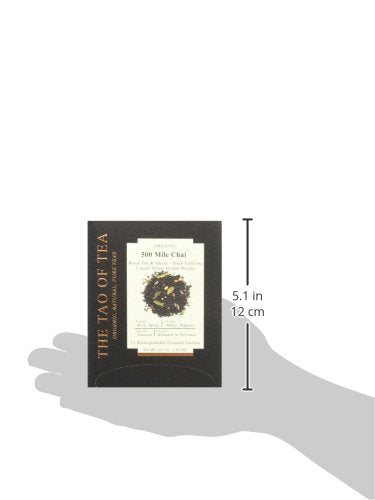 The Tao of Tea 500 Mile Chai Box Pyramid Sachets, 1.85 Ounce