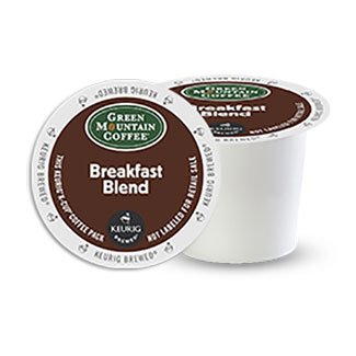 Green Mountain Coffee, Breakfast Blend, Single-Serve Keurig K-Cup Pods, Light Roast, 144 Count (6 Boxes of 24 Pods)