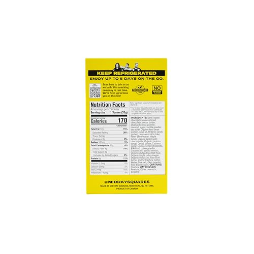 Mid-Day Squares, Chocolate Cookie Dough Bar, 4 Pack