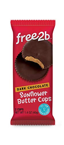 Free 2b Dark Chocolate Sun Cups Gluten-Free, Dairy-Free, Nut-Free and Soy-Free -2-Cup Package (Pack of 1)