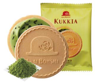 Kukkia Matcha(Green Tea) Chocolate(New Package) 10ct/box- Whipped Green Tea Chocolate Cream Sandwiched with Wafer(Gaufrette) and Crispy Cookie