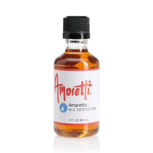 Amoretti - Amaretto Extract Water Soluble 2 oz - Highly Concentrated & Perfect For Pastry, Savory, Brewing, and more, Preservative Free, Vegan, Kosher