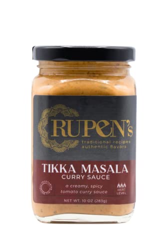 Rupen's Tikka Masala - Spicy Creamy Tomato Indian Curry Sauce, Vegetarian & Gluten-Free 10oz
