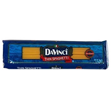 DaVinci, Italian Pasta, 16oz Bag (Pack of 6) (Choose Types of Pasta Below) (Thin Spaghetti 16oz Bag)