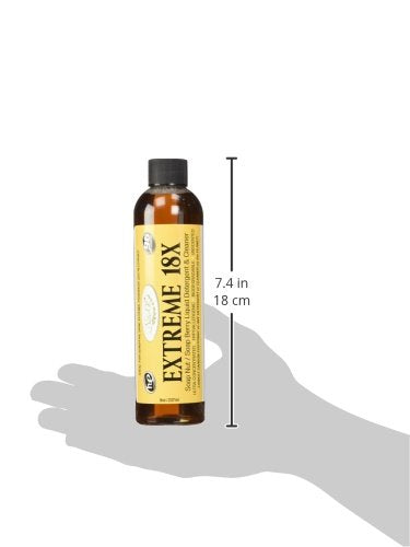 NaturOli EXTREME - 18X Soap Berry Liquid Laundry Soap - All Natural Detergent And Cleaner - Highly-Concentrated, Sulfate-Free, Allergy-free