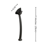 2 Pcs Scrub Brush with Handle 11'' Dish Scrubber Brush Kitchen Sink Brush Black Long Handle Dish Cleaning Brush for Kitchen Dishes Pot Sink