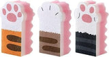 3Pcs Pink Random Style Cat Claw Design Kitchen Cleaning Sponges,Cute Household Cleaning Tool,Claw Design Non-Scratch Dishwashing Scrub Sponge Kitchen