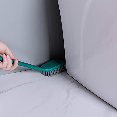 Toilet Brush and Holder Cactus Shape Set of Two Easy to Clean Without Dead Ends Kit Long Brush for Bathroom Cleaning Wall Adhesive Mount