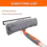 Professional Window Squeegee Cleaner, 2 in 1 Shower Squeegee with Extension Pole, 62‘’ Telescopic Window Washing Equipment with Bendable Head, Glass