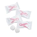 Fun Express Pink Ribbon Awareness Buttermint Candy Mints Individually Wrapped 108 Pieces - Soft Butter Mints Bulk for Breast Cancer Awareness Party