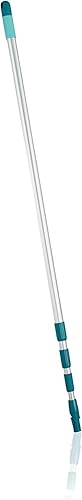 Leifheit Click System Handle, Mop Handle Adjustable and Extendable Between 145-400 cm, Telescopic Pole to Extend Reach of Squeegee, Duster or Mop Head
