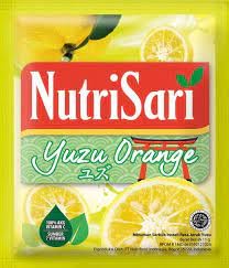 NutriSari Yuzu Orange Instant Drink Powder 10-ct, 110 gram (Pack of 2)
