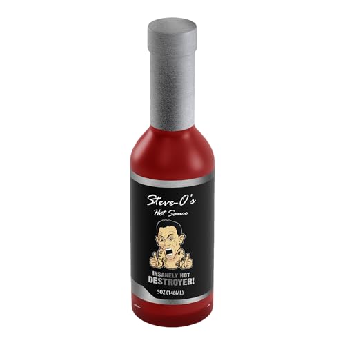 Steve-O's Destroyer Hot Sauce | Extreme Heat with Garlic, Scorpion, Naga Jolokia & Carolina Reaper Peppers | Spicy Sauce for Tacos, BBQ, Potatoes