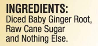 Hula Girl Soft Baby Ginger Candy - Coated in Brown Raw Sugar (1 Pound)