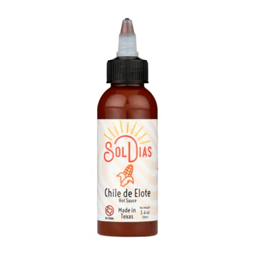 SolDias Chile de Elote Cayenne Pepper Sauce Hot Sauce for Corn, 3.4 oZ (3)