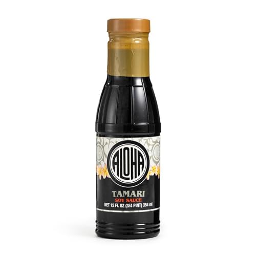 Aloha Shoyu - Tamari Soy Sauce - Darker, Umami-Forward Flavor - Made in Hawaii - 12 oz. Bottle