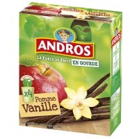 Andros Gourde Pomme Vanille 4x100gÂ