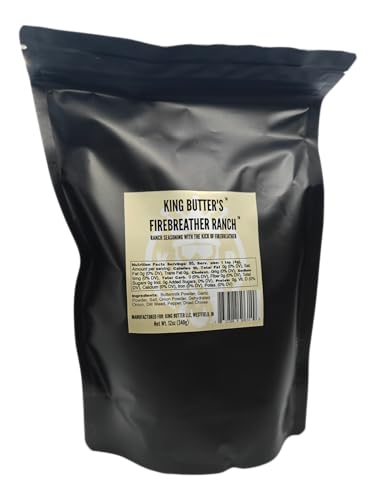 King Butter Firebreather Ranch - Spicy Ranch Seasoning Blend with 7-Pepper Heat | Dip Mix, Wing Coating & Veggie Seasoning | Bold Craft Seasoning |