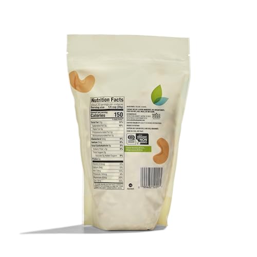 365 by Whole Foods Market, Organic Cashews, Unroasted and Unsalted, Value Size, 20 Ounce
