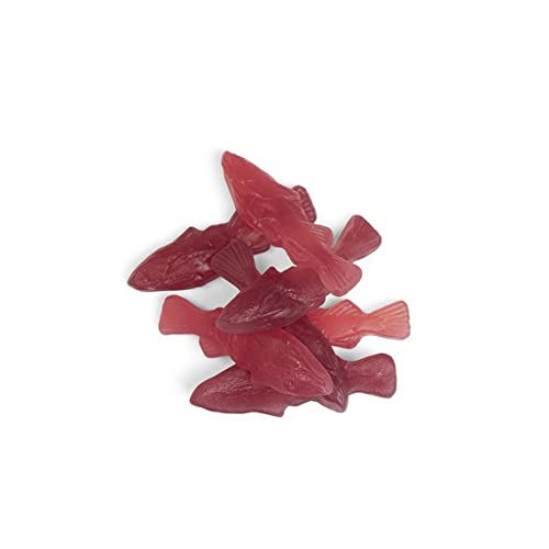 Kolsvart Swedish Gummy Fish & Licorice Candy | Vegan & Gluten Free | 4.2 OZ | Pack of 5 | Raspberry