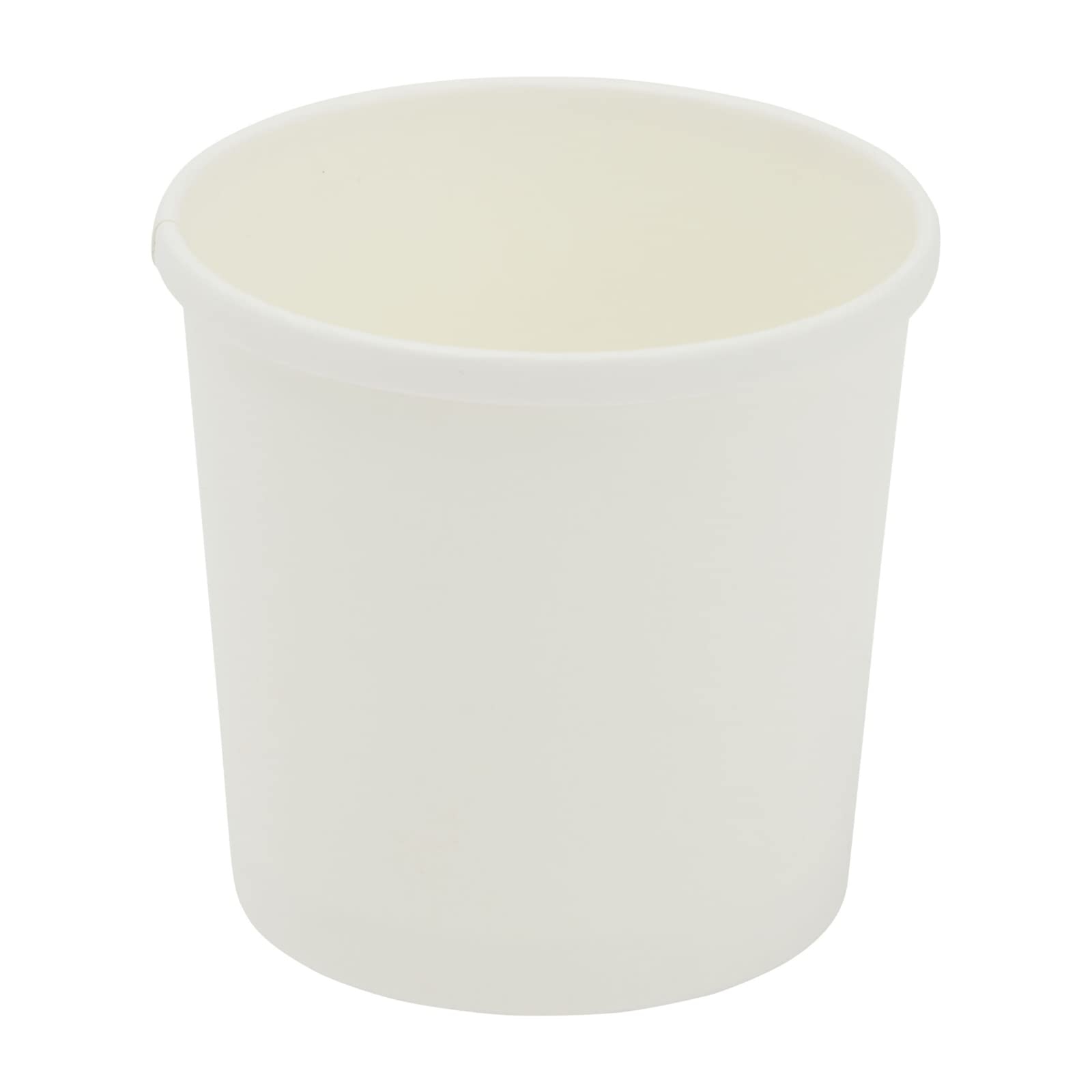 Juvale Disposable Soup & Ice Cream Containers with Lids - 12 oz White Paper, 50 Count - Disposable Bowls for Hot Soup & Ice Cream Cups with Lids
