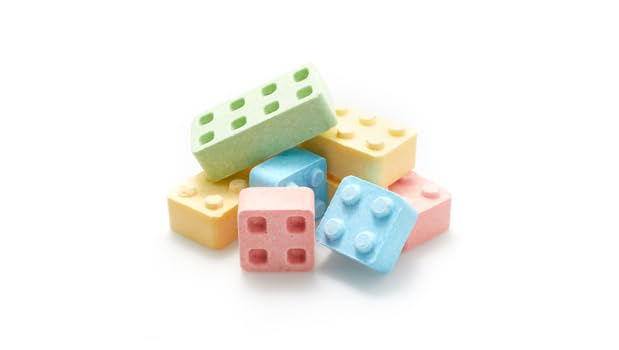 Yupik Candy Blox, 2.2 lb (35.2 oz), Pressed Candies, Gluten-Free, Kosher, Fruity Flavors, Brick-Shaped Treats, Candy Machine Refills, Fun & Nostalgic