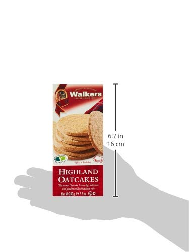 Walker's Shortbread Traditional Highland Oat Crackers, Scottish Crackers, 9.9 Oz Box