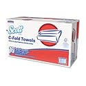 Folded Paper Towels, C-Fold, 13 1/5 x 10 1/10, White, 150/Pack, 16 Packs/Carton, Sold as 1 Carton