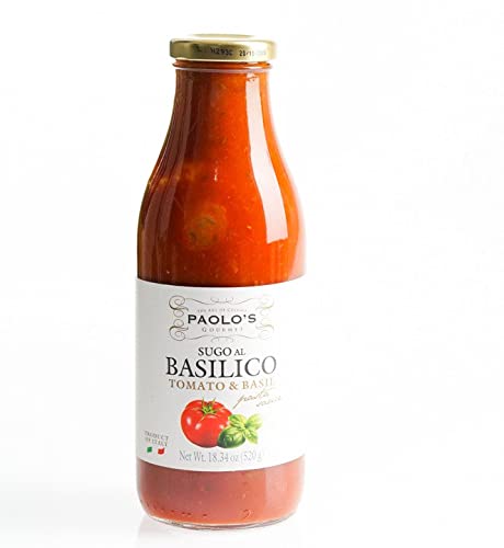 PAOLO Gourmet Jars, Sugo Al Basilico Sauce, 18.34 Ounce