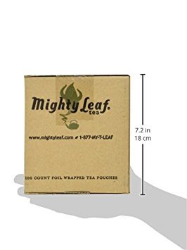Mighty Leaf Organic Hojicha Green Tea - 100 Count Foil-Wrapped Silken Tea Pouches - Premium Roasted Japanese Green Tea with Smooth, Toasty Flavor