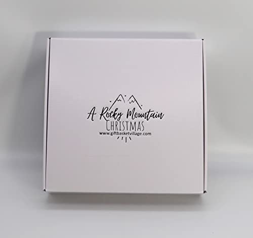 Gift Basket Village Rocky Mountain Christmas Gift Box: Gourmet Pretzels, Chocolate Covered Fruits & Nuts, Wafers, Pecan Roll, Cheese Spread, Roca