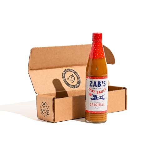 Zab's Original Recipe Craft Hot Sauce (6oz, 1 Pack), Naturally Sweet Heat & Signature Slow Burn from Datil Peppers, Gluten-Free, Vegan, Perfect