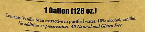 Blue Cattle Truck Trading Co. Traditional Gourmet Mexican Vanilla Extract, 1 Gallon, 128 Ounce