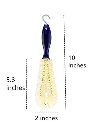 Aiboco 10 inches Kitchen Dish Scrub Brush, Glass Bottle Brush, Strong Scrubbing Bristles Cup Brush,Pan Pot Brush, Angled Design