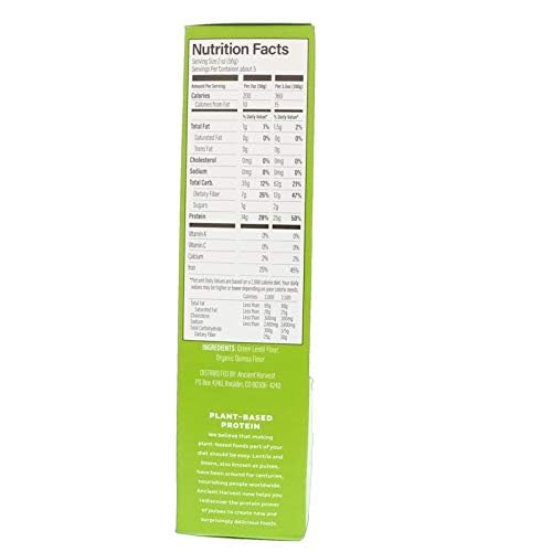 Ancient Harvest Pasta Penne Green Lentil 8 ounce - Pack of 6
