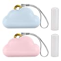 Travel Mini Lint Roller 2 Pack - Portable, Reusable & Washable Sticky Roller with 2 Extra Refills - Pet Hair Remover for Clothes, Purse, Car, Home