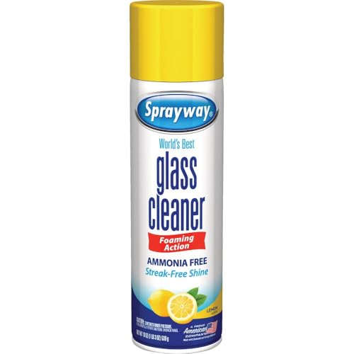 Sprayway Glass Cleaner Lemon Scent Foaming Aerosol 19oz