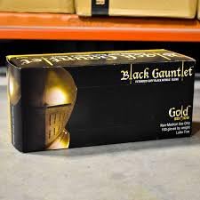 ShuBee® Black Gauntlet® Gold Edition Nitrile Gloves, XL - Industrial Strength, Extended Cuff, Powder-Free, Puncture & Tear Resistant, Textured Grip