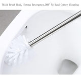 6PCS Toilet Brush Plastic Toilet Brushes Toilet Bowl Cleaner Brush Toilet Replacement Brush Bathroom Cleaning Brushes with Stainless Steel Handle