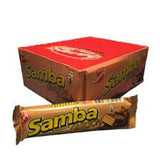 SAMBA CARLTON AVELLANA, 2 PACKS. Galleta Cubierta de Chocolate Rellena de Avellana/Chocolate covered wafer cookie filled with hazelnuts, 2 PACKS of 20