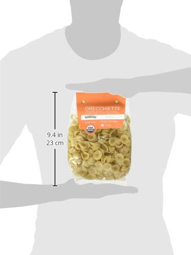 Compagnia Sanremo Pasta Italian Organic Orecchiette Pasta - 100% Durum Wheat Semolina Orecchiette - 16 Oz (Pack Of 4) - Product Of Italy