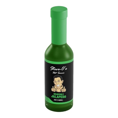 Steve-O's Heavenly Jalapeño Hot Sauce | Zesty Green Verde Sauce for Marinades, BBQ, Veggies, Eggs & Potatoes | 5 fl oz