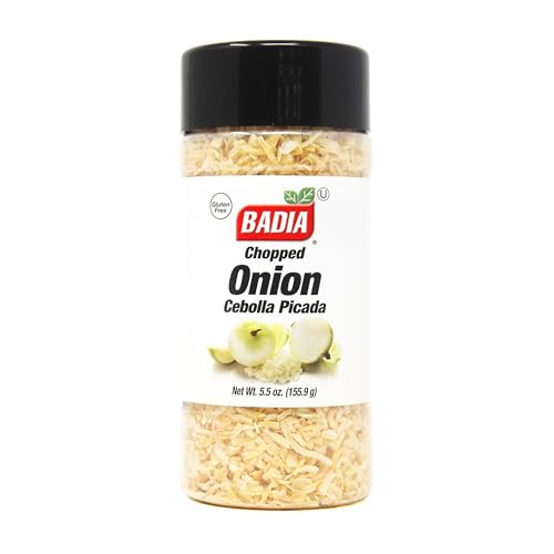 Badia Chopped Onion, 5.5 oz - Convenient Flavorful Onion Flakes for Cooking & Seasoning
