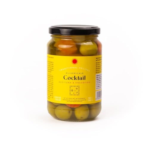 Triana Olivas by Don Gastronom. Olive & Pickle Cocktail. 350g (12.35oz). Pack of 6.