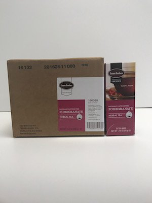 Farmer Brothers Premium Pomegranate Herbal Tea, 25 Tea Bags (Pack of 6)