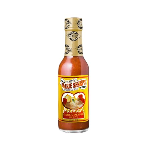 Marie Sharp’s Garlic Habanero Pepper Sauce, 5 oz - Bold Belizean Hot Sauce with Garlic & Heat - All-Natural, Gluten-Free