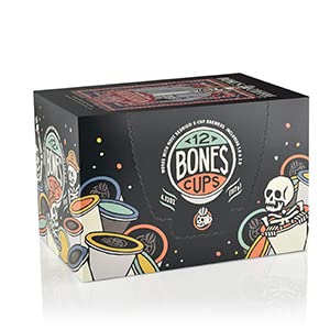 Bones Coffee Company Flavored Coffee Bones Cups White Russian Flavored Pods | 12ct Single-Serve Coffee Pods Compatible with Keurig 1.0 & 2.0 Keurig